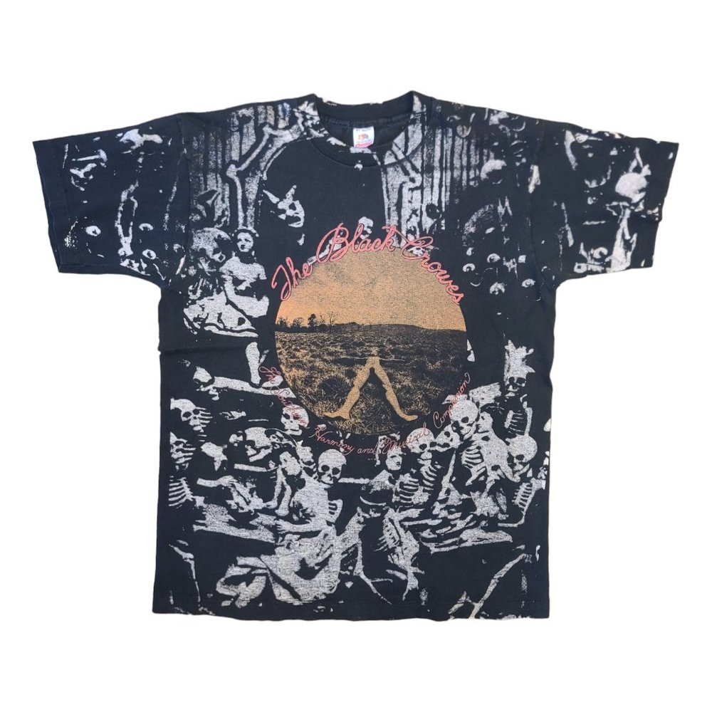 Vintage 1993 Black Crowes High As The Moon Tour All Over Print Shirt